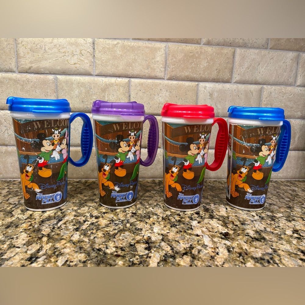 4 Disney Parks Rapid Fill Mugs